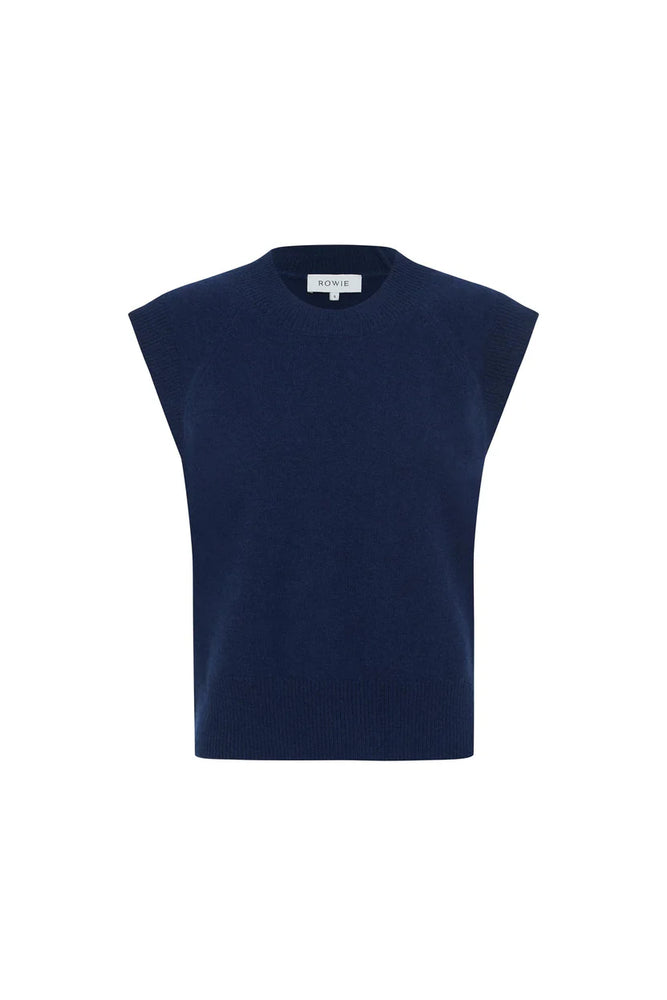 Quinn Merino Knit Vest Royal Blue