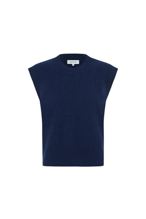 Quinn Merino Knit Vest Royal Blue