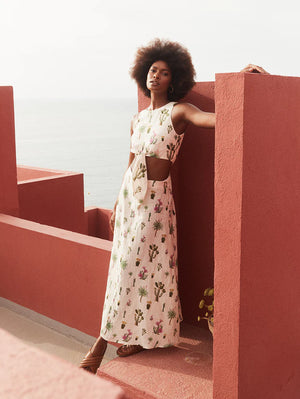 
            
                Load image into Gallery viewer, Saguaro Cut Out Maxi Dress - Cactus
            
        