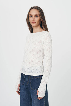 Samantha Lace Top Creme