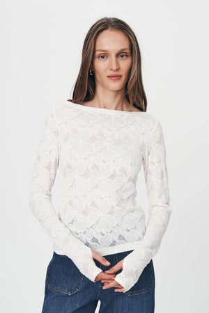 Samantha Lace Top Creme