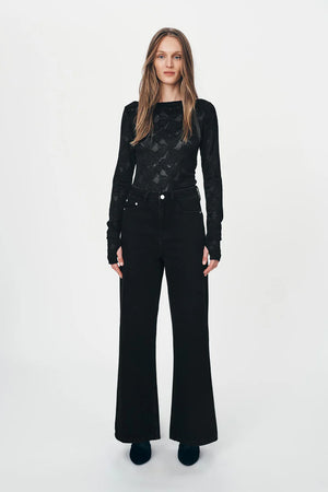 Samantha Lace Top Noir