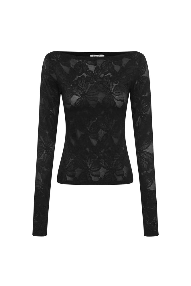 Samantha Lace Top Noir