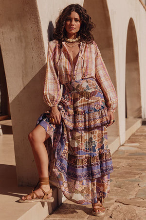 Dancing Valley Ra-Ra Maxi Skirt Violet