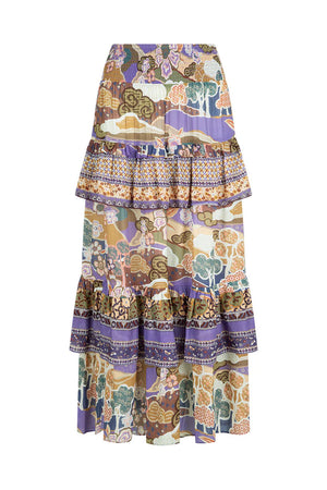Dancing Valley Ra-Ra Maxi Skirt Violet