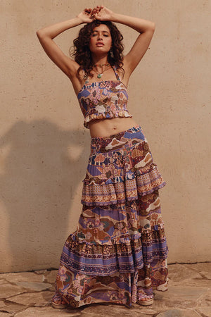 Dancing Valley Ra-Ra Maxi Skirt Violet