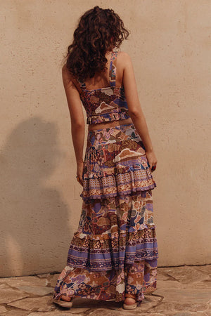 Dancing Valley Ra-Ra Maxi Skirt Violet