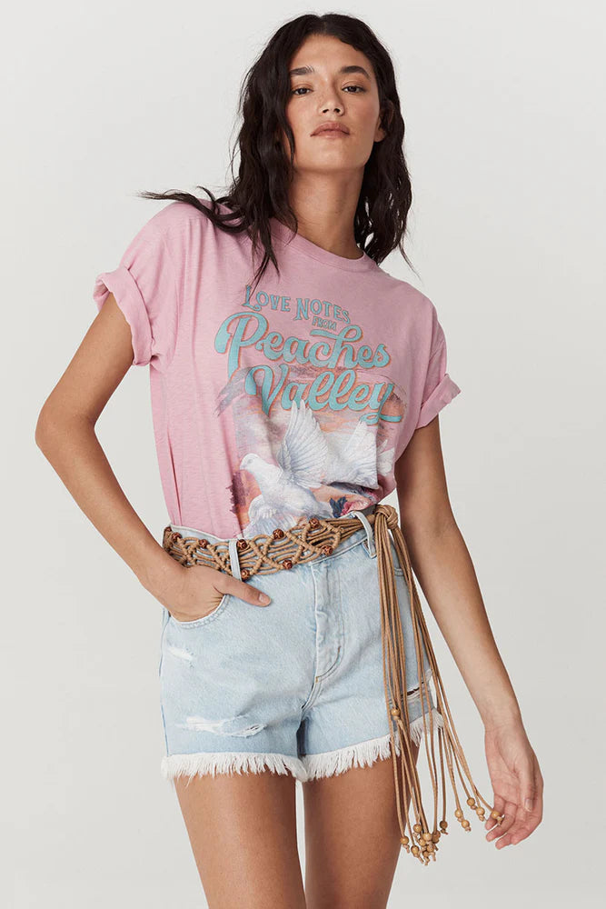 Peaches Biker Tee- Musk