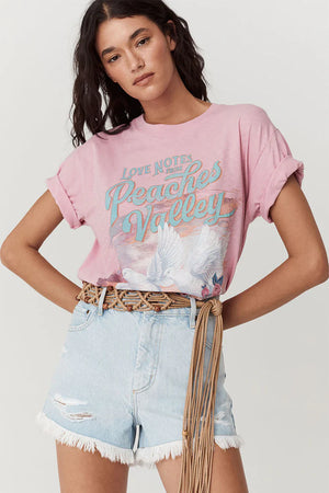 Peaches Biker Tee- Musk