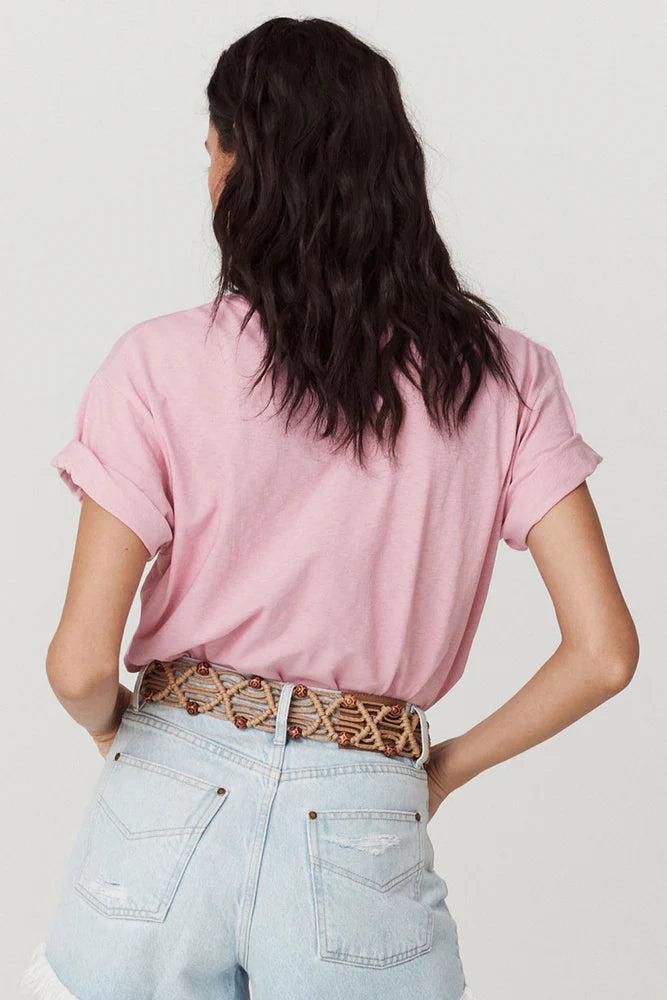 Peaches Biker Tee- Musk