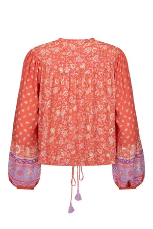 SUNSHINE BANDIT BLOUSE- CAYENNE