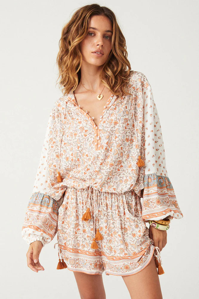 SUNSHINE BANDIT BLOUSE- DESERT SAGE