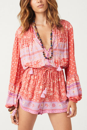 SUNSHINE BANDIT ROMPER - Cayenne