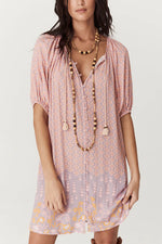 Sweet Nothings Button Through Tunic Dress- Sugar Plum