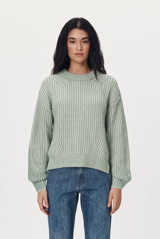 TISH KNIT JUMPER - SAGE CREME