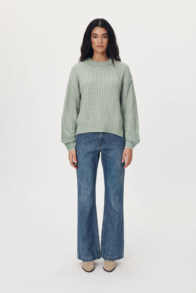 TISH KNIT JUMPER - SAGE CREME