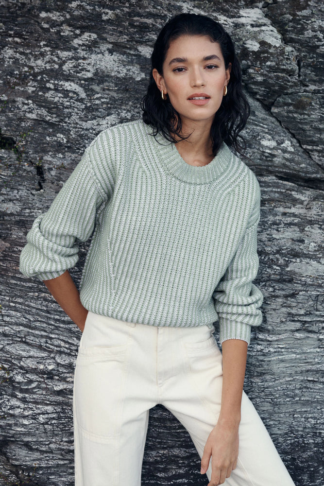 TISH KNIT JUMPER - SAGE CREME