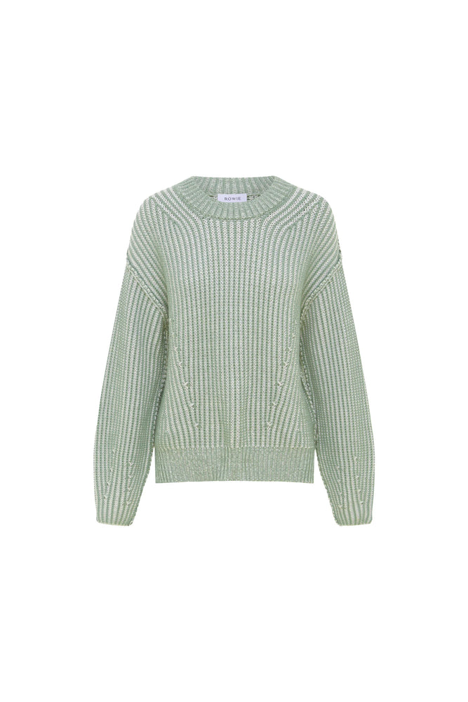 TISH KNIT JUMPER - SAGE CREME