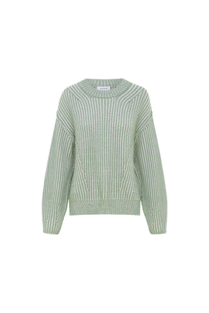 TISH KNIT JUMPER - SAGE CREME