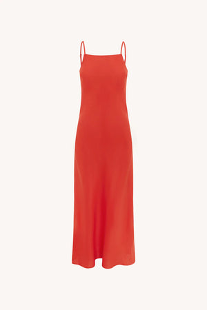 
            
                Load image into Gallery viewer, TRINA LINEN SLIP DRESS APEROL RED
            
        