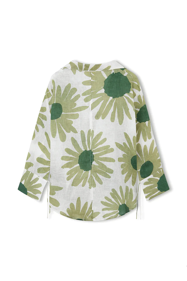 
            
                Load image into Gallery viewer, Aloe Flower Linen Tie Shirt
            
        