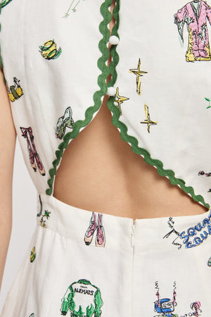 PLAY EMBROIDERED MIDI DRESS