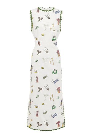 PLAY EMBROIDERED MIDI DRESS