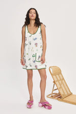 PLAY EMBROIDERED MINI DRESS