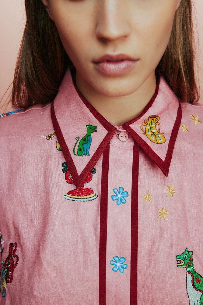 TIMMY EMBROIDERED MINI DRESS