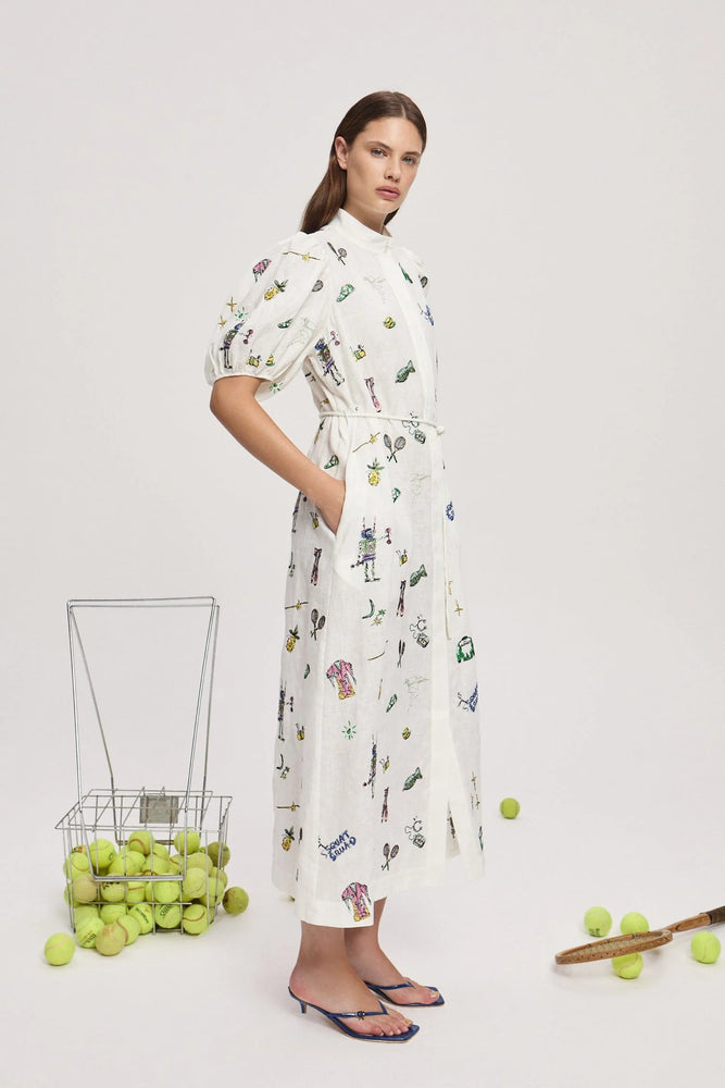 PLAY EMBROIDERED SHIRTDRESS