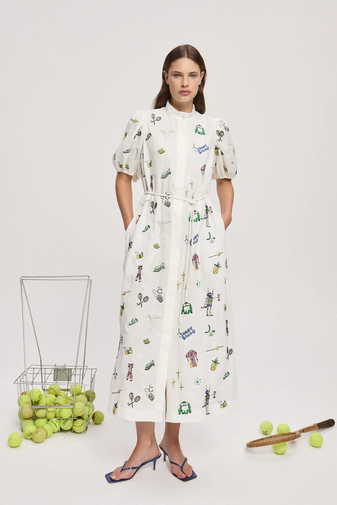 PLAY EMBROIDERED SHIRTDRESS