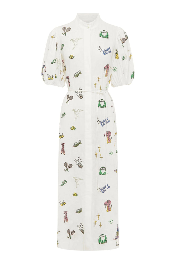 PLAY EMBROIDERED SHIRTDRESS