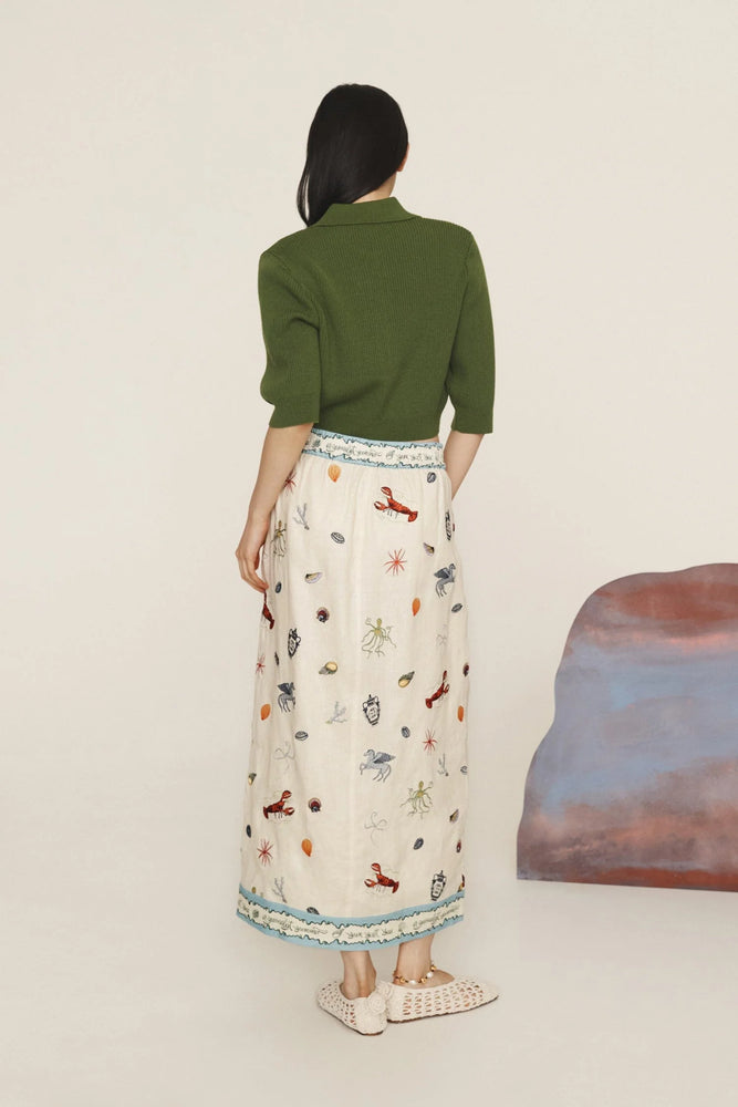 PRE ORDER- SANDY EMBROIDERED SKIRT