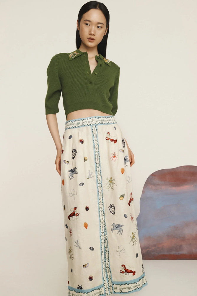 PRE ORDER- SANDY EMBROIDERED SKIRT