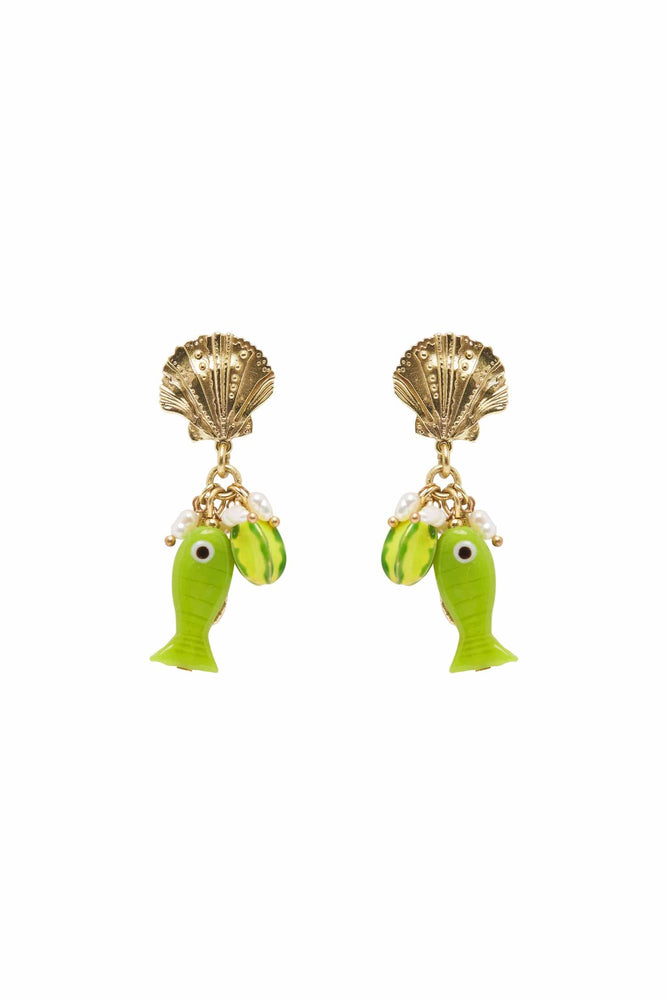 Tesori Fish Charm Drop Earring