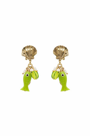 Tesori Fish Charm Drop Earring