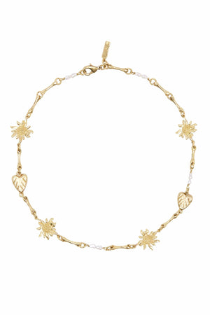 Tesori Flower & Heart Necklace