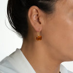 Citrine Glass Earrings
