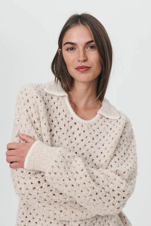 
            
                Load image into Gallery viewer, Chanti Boucle Knit Jumper - Sand
            
        