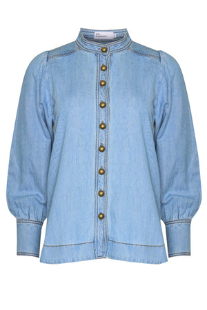 HANKER TOP - LIGHT WASHED DENIM