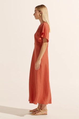 PAVILLION DRESS - NECTARINE