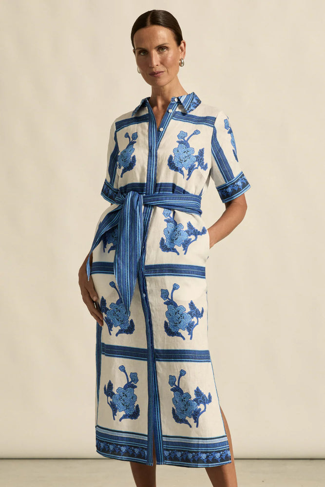 Roam dress - Azure collage