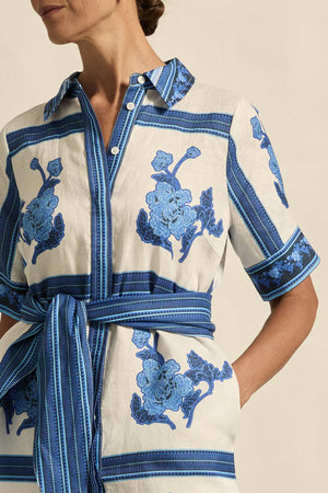 Roam dress - Azure collage