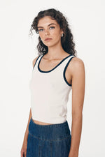 Blake Contrast Knit Tank Ink