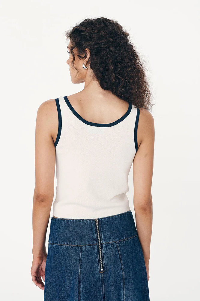 Blake Contrast Knit Tank Ink