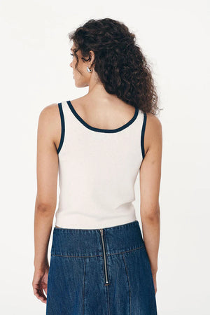 Blake Contrast Knit Tank Ink