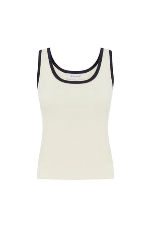 Blake Contrast Knit Tank Ink