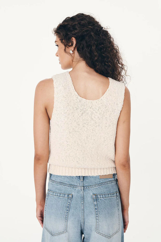 Catalina Knit Tank Creme