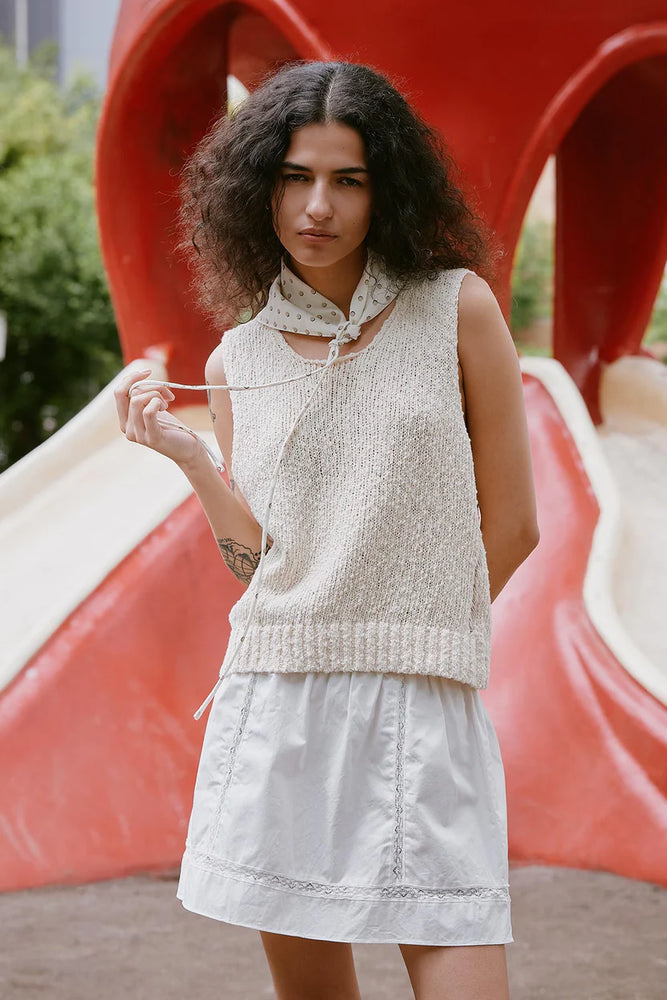 Catalina Knit Tank Creme