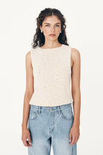 Catalina Knit Tank Creme